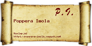 Poppera Imola névjegykártya